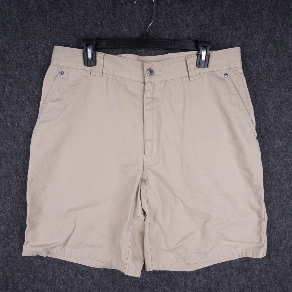 Duluth Trading Co Work Shorts Mens 36 Khaki Good Cotton Canvas Utility